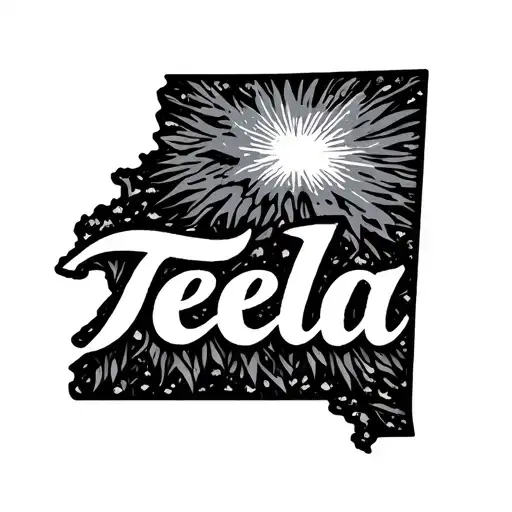 Vermont State Outline With The Word Teela Written