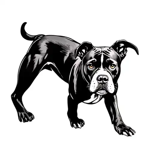 Silverback Gorilla Crossed With Staffordshire Bull Terrier