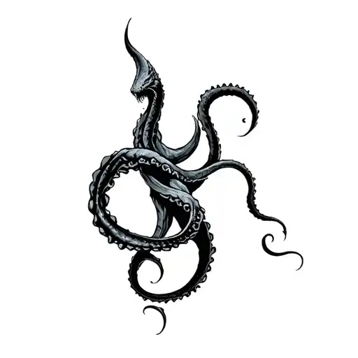 Kraken Wrapped Around Wrist Sexy