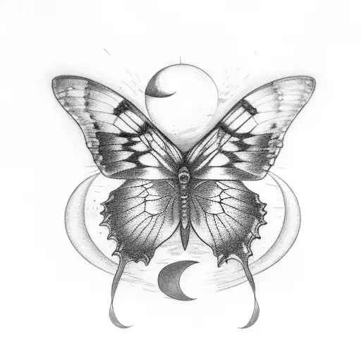 Butterflys With Moon