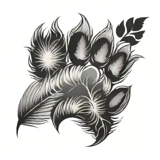 Feather Paw Print