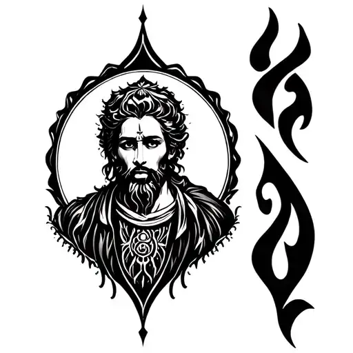 Spiritual Son Tattoo Designs For Father