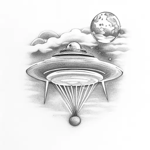 Realistic Ufo Abuctiong Someone From The Forest