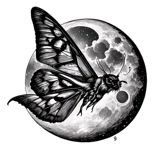 Moth Moon Tarot Card
