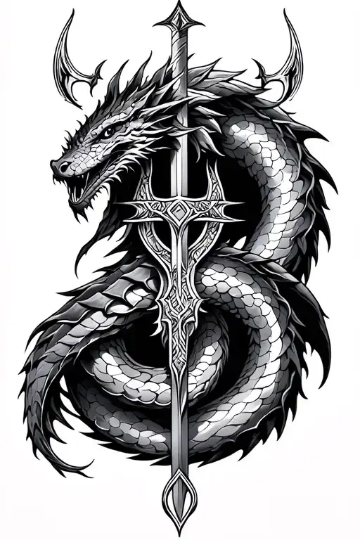 Mjolner And Jormungandr And Norse Mythology Symbols