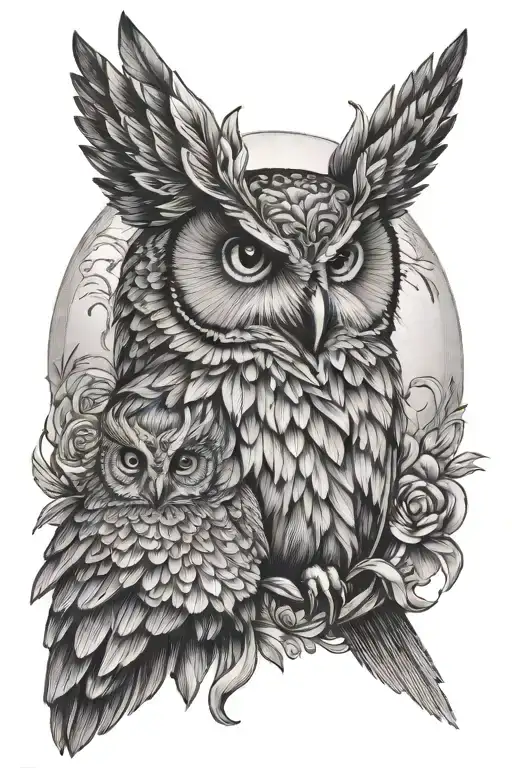Athena Among An Owl