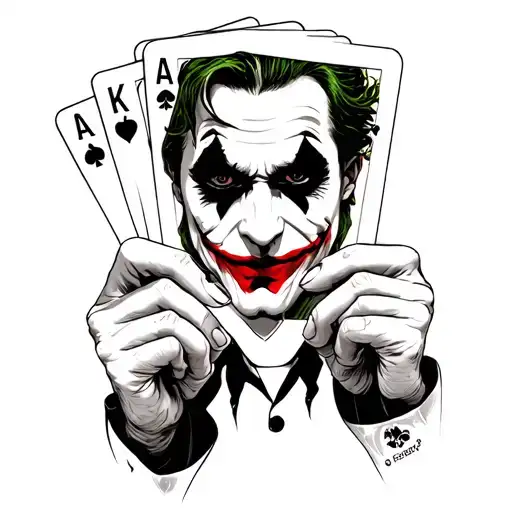 Jared Leto Joker Holding Cards