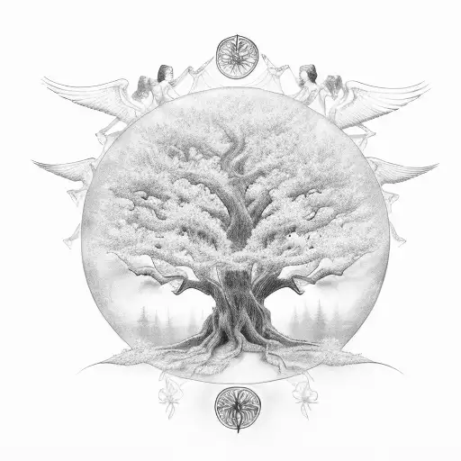 Tree Of Life With Angels