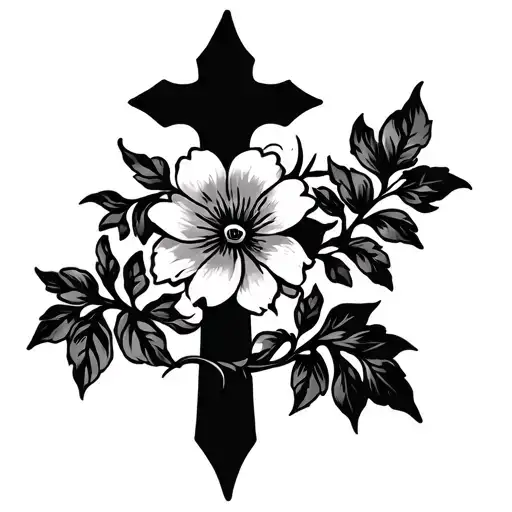 Flower Vine Cross