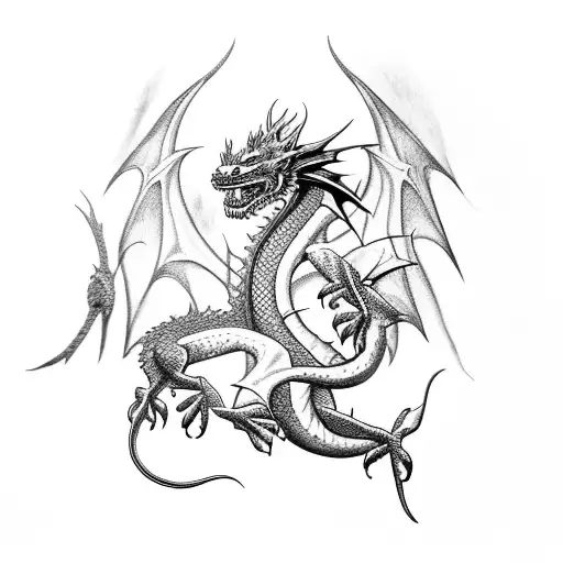 Dragon With Rose Thorns