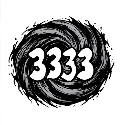 A Black Swirling Void With 333 In The Middle