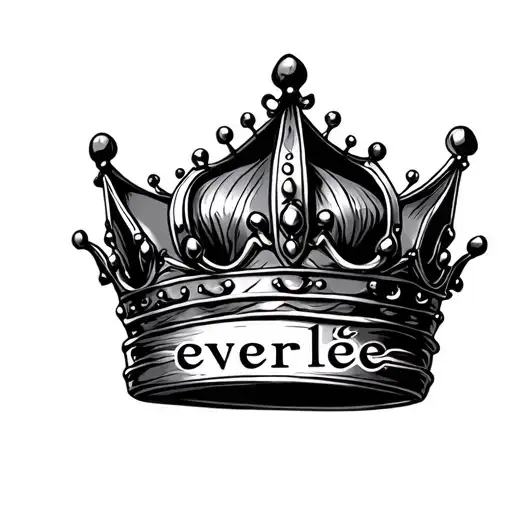 The Name Everlee In The Shape Of A Crown