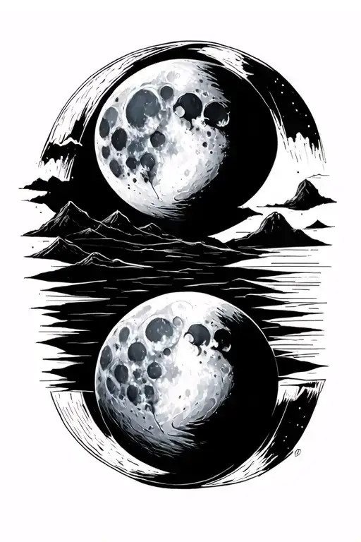 Luna Moon Phases Vertically Mens Forearm