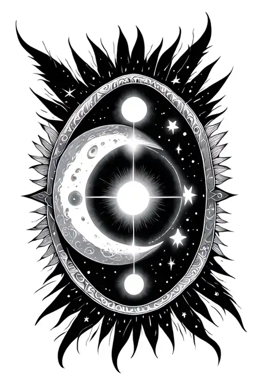 Spiritual Chakras Sun Moon Stars Space