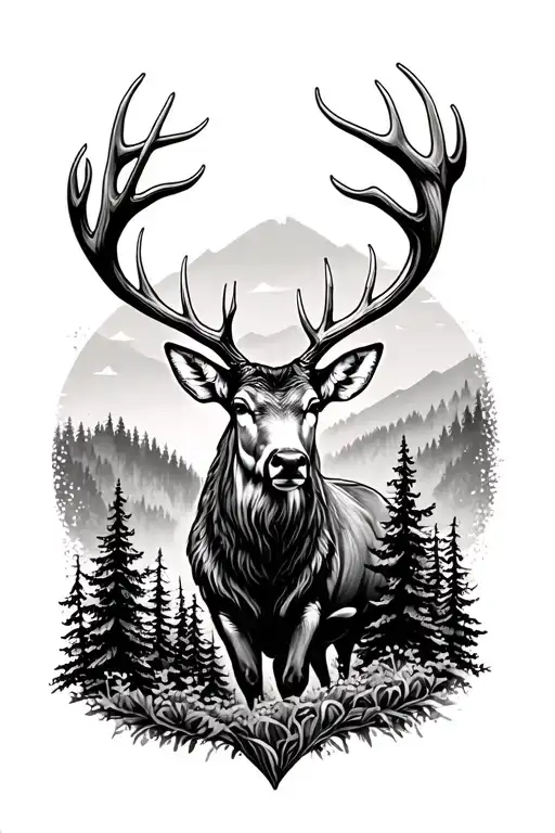 Stag Mountain Forest Scene