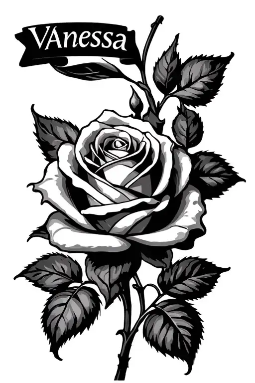 Rose And Name Vanessa