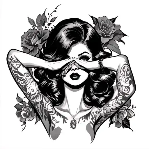 Pinup Girl See No Evil Speak No Evil Hear No Evil