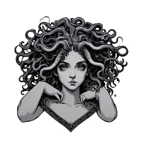 Medusa With Her Ears Hands Over Ear