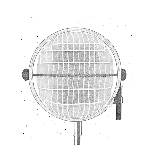 A Microphone Surrounded By Colorful Abstract Shapes