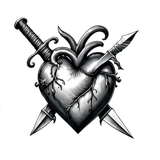 Heart And Dagger Stabbing
