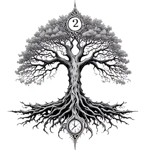 Yggdrasil Shows Time And 23 On The Tree