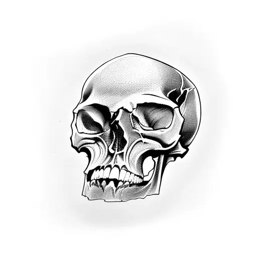 Skull With Staircase Out The Top Of The Head