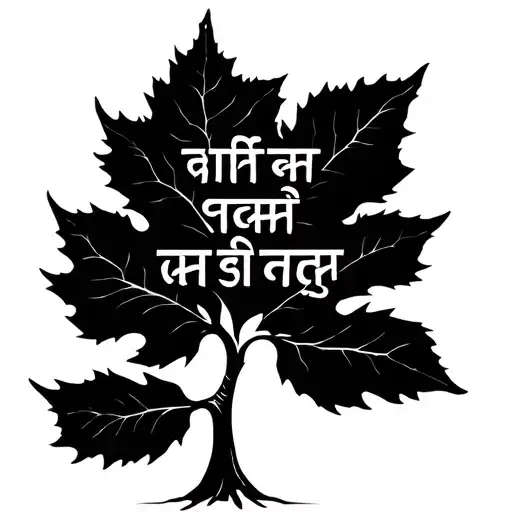 Sita Rama Written On A People Tree Leaf In Hindi