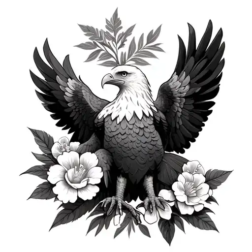 Philippines Eagle Phillipines Flag Sampahita Flowers