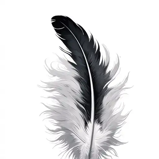 Indigenous Realistic White Feather