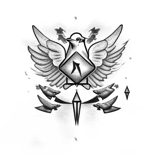 27 Club With Dove And Clouds