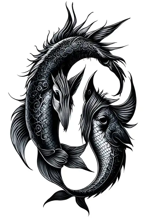 Subtle Sagittarius And Pisces Together Representing The Client's Love