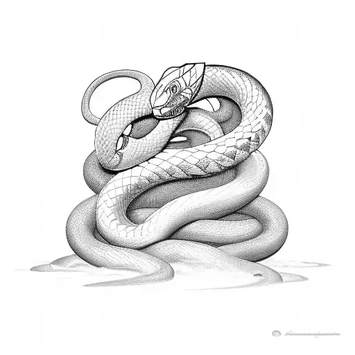 Guardian Snake Protecting A Fruit