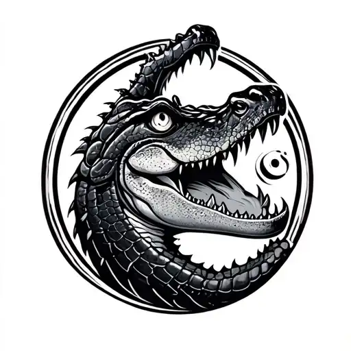 Crocodile Circle Shape