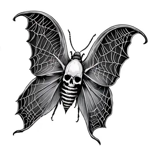 Death Moth With Cobweb Wings