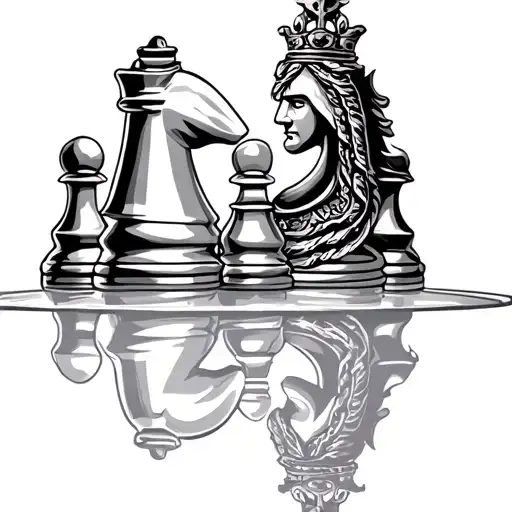 A Pawn Seeing His Reflection As A King Chess Piece