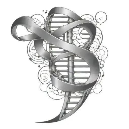 Dna Ribbon Symbolizing Transformation