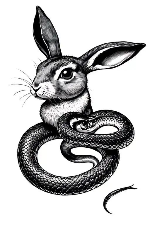 Dark Rabbit And Evil Snake