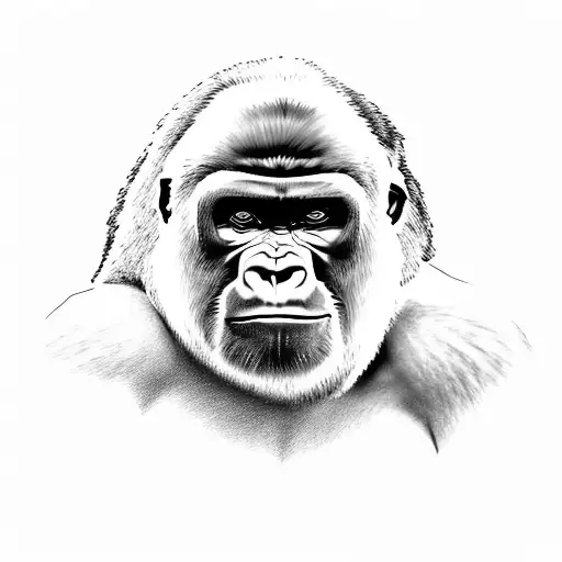 Realistic Calm Gorilla That Represents My Brother
