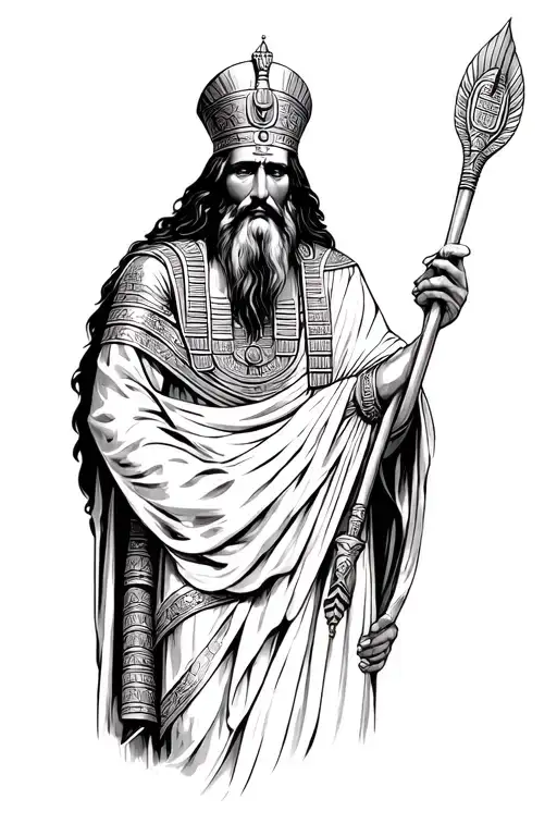 Saint Macarius The Great With Egyptian Theme