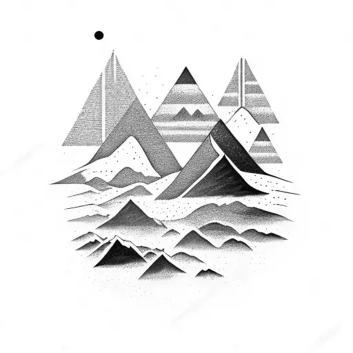 Mountain With Three Stars Above