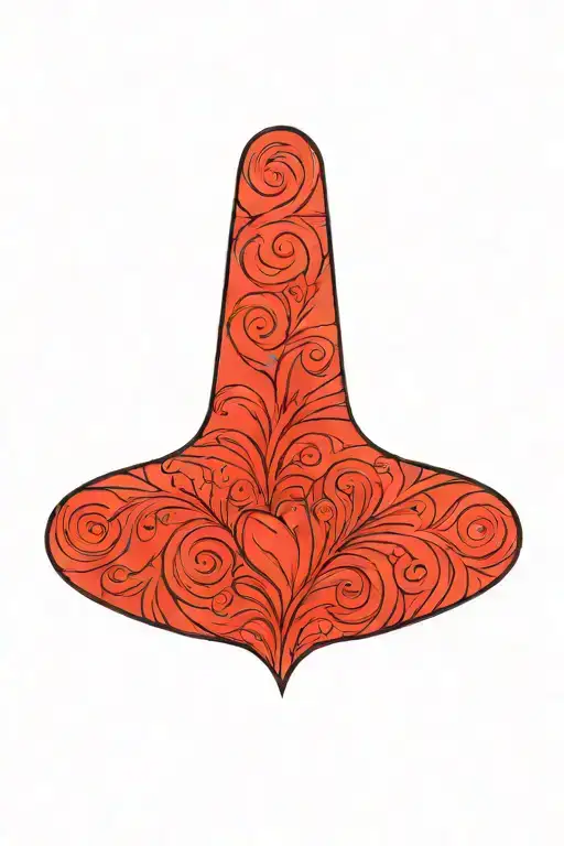 Plain Red Heart Shape