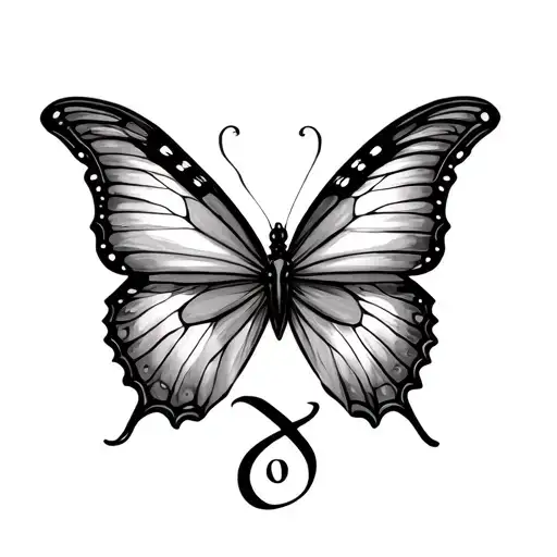 Butterfly Infinity Roman Number