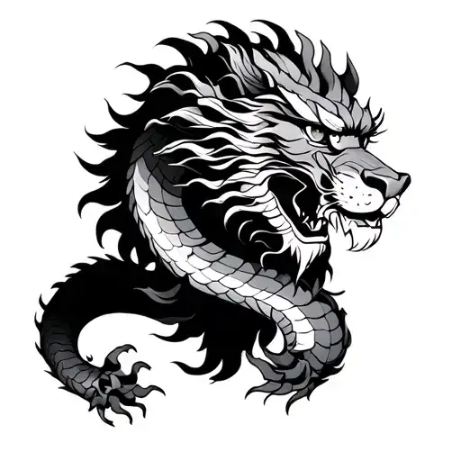 Lion Snakedragon Yakuza