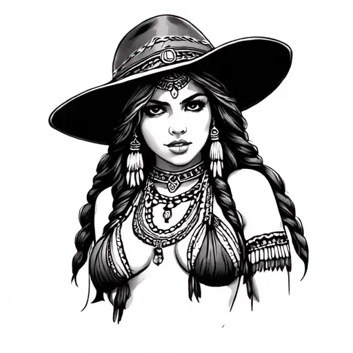 Indian Jones Pinup Girl