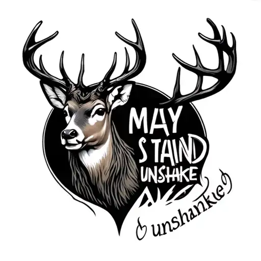 Deer With The Text May I Stand Unshaken