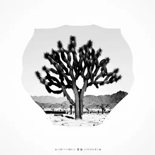 A Joshua Tree In The Style Of Dr Woo