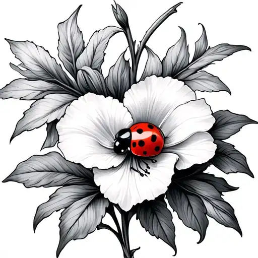 Snapdragon Flower With Ladybug