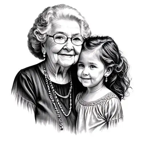 Grandma And Granddaughter
