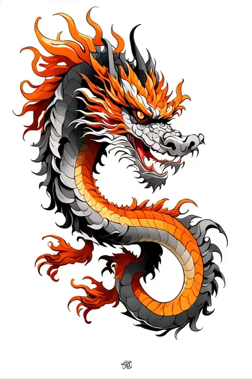 Chinese Dragon Wrapped Around Fore Arm