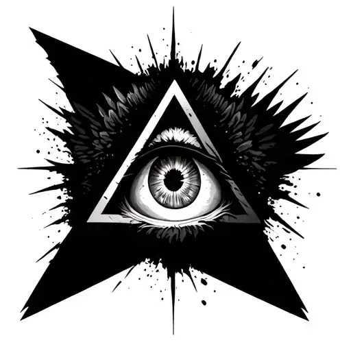 A Triangle With The Eye Of The Fallen Angel In The Middle